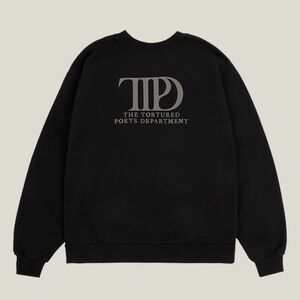 The Tortured Poets Department Black Crewneck